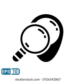 location searching icon in solid style isolated on white background. vector illustration for website and app. EPS 10