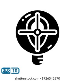 location searching icon in solid style isolated on white background. vector illustration for website and app. EPS 10
