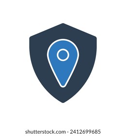 Location security Icon Sign Symbol
