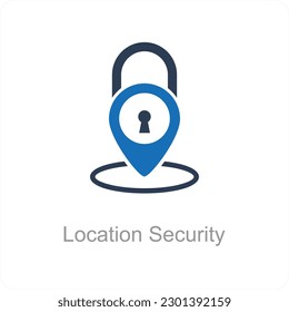 Konzept des Location Security und Protection-Symbols