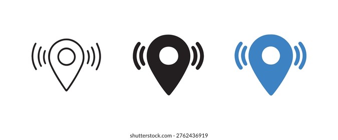Location Service Map Pin Icons Set