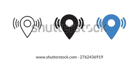 Location Service Map Pin Icons Set