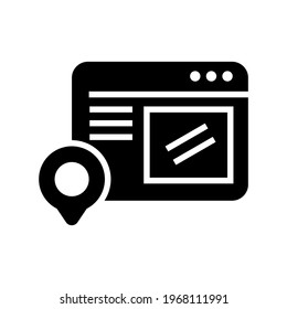 location services icon or logo isolated sign symbol vector illustration - high quality black style vector icons
