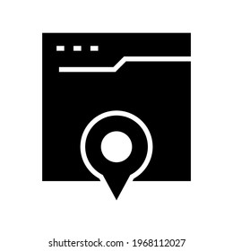 icono de servicios de ubicación o logotipo símbolo de signo aislado ilustración vectorial - iconos vectoriales de estilo negro de alta calidad
