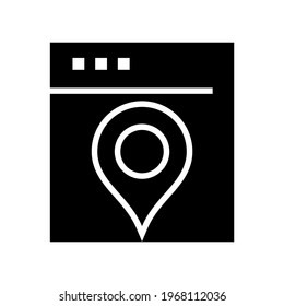 icono de servicios de ubicación o logotipo símbolo de signo aislado ilustración vectorial - iconos vectoriales de estilo negro de alta calidad

