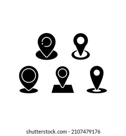 Location set icon isolated on white background