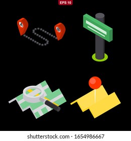 Ilustración vectorial del conjunto de ubicaciones