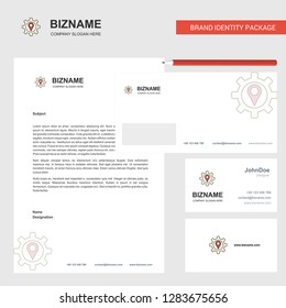 Location setting Business Letterhead, Envelope and visiting Card Design vector template
