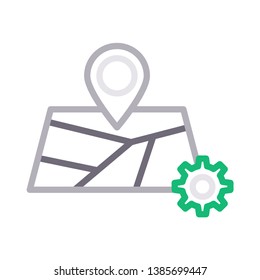 location setting color line icon