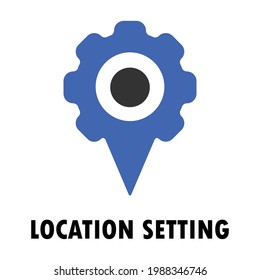 location setting icon design vector