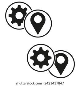 Location setting icon. Vector illustration. EPS 10.