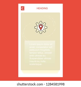 Location setting mobile vertical banner design design. Vector