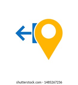 Location Share icon vector graphic design 