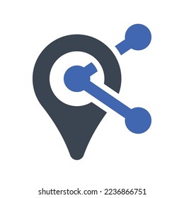 Location share icon, Vector Graphics