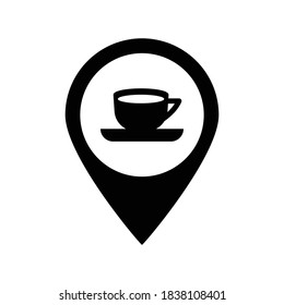 Location shop icon.coffee,pointer (vector illustration)