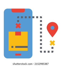 Location Shopping, Icon Vector Illustration 