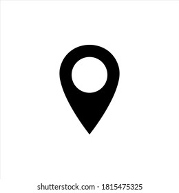 Signo de ubicación. Ilustración vectorial en blanco y negro