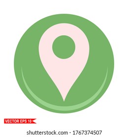 
signo de ubicación, inicio de sesión en estilo plano