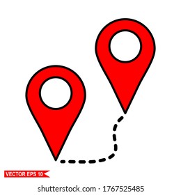 
location sign, location sign in flat style