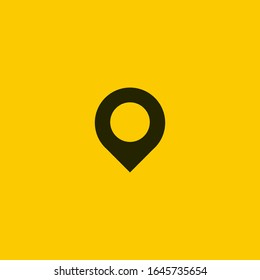 location sign gps taxi on a yellow background. EPS10 vector illustration