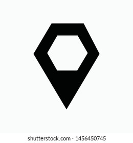 location sign icon vector isolated