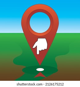 The location of the sign is indicated in red on a green background. Navigation, location.