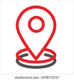 Location sign with isolated vector