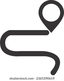 signo de ubicación con redondeo de línea 