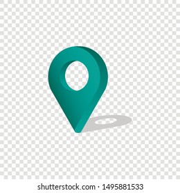 Location sign on an isolated background.