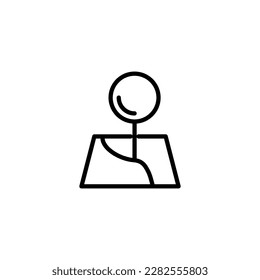 Location Sign on Map Isolated Line Icon. Editable stroke. It can be used for websites, stores, banners, fliers.