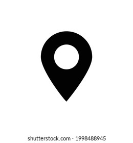 Location sign vector icon, isolated on white background