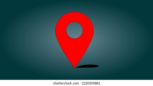 Ortszeichen, Vektorgrafik, Navigationssymbol, Punktzielzeichen einzeln
