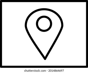 Location Sign Vector Line Icon Design

