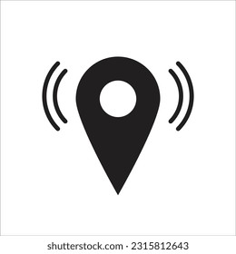 Location signals, track live location concept vector icon
