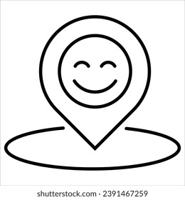 location , Simple Testimonial Related Vector Line Icon.