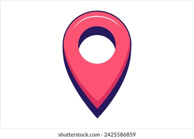 Ubicación Social Media Flat Sticker Design