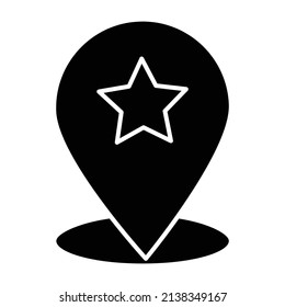 location star Glyph Style vector icon which can easily modify or edit 