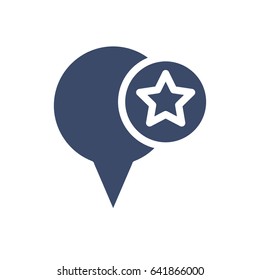 Location Star Icon Vector Illustration 