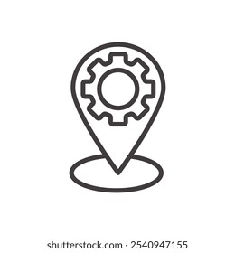 Location stroke icon in black