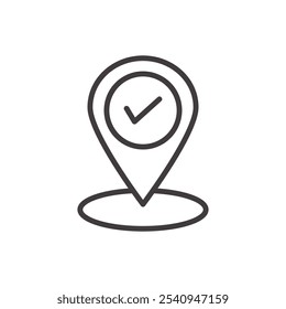 Location stroke icon in black