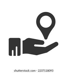 Location support icon, Vector Graphics