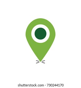 Location symbol flat web icon. Vector Illustration.