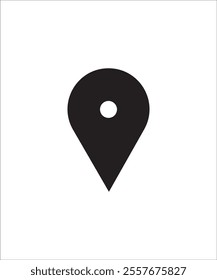 Location symbol. Geometric shape. Solid location symbol on white background. vector.