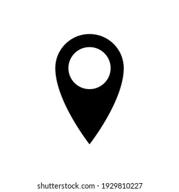 Location Symbol. GPS Location Symbol. Flat Design Style.