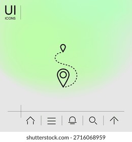 Icono de símbolo de Locación. Elementos para su diseño