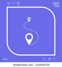 Location symbol Icon. Graphic elements for your design