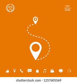 Location symbol Icon. Graphic elements for your design