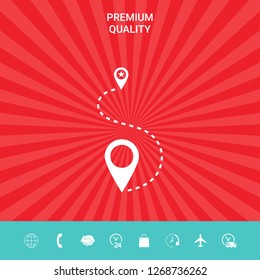 Location symbol Icon. Graphic elements for your design