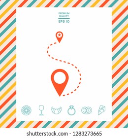 Location symbol Icon. Graphic elements for your design