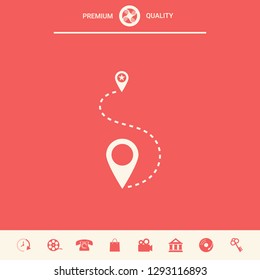 Location symbol Icon. Graphic elements for your design Location symbol Icon. Graphic elements for your design